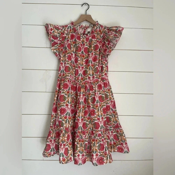 Caroline Constas Flutter Mini Dress Strawberry Print Sz Small